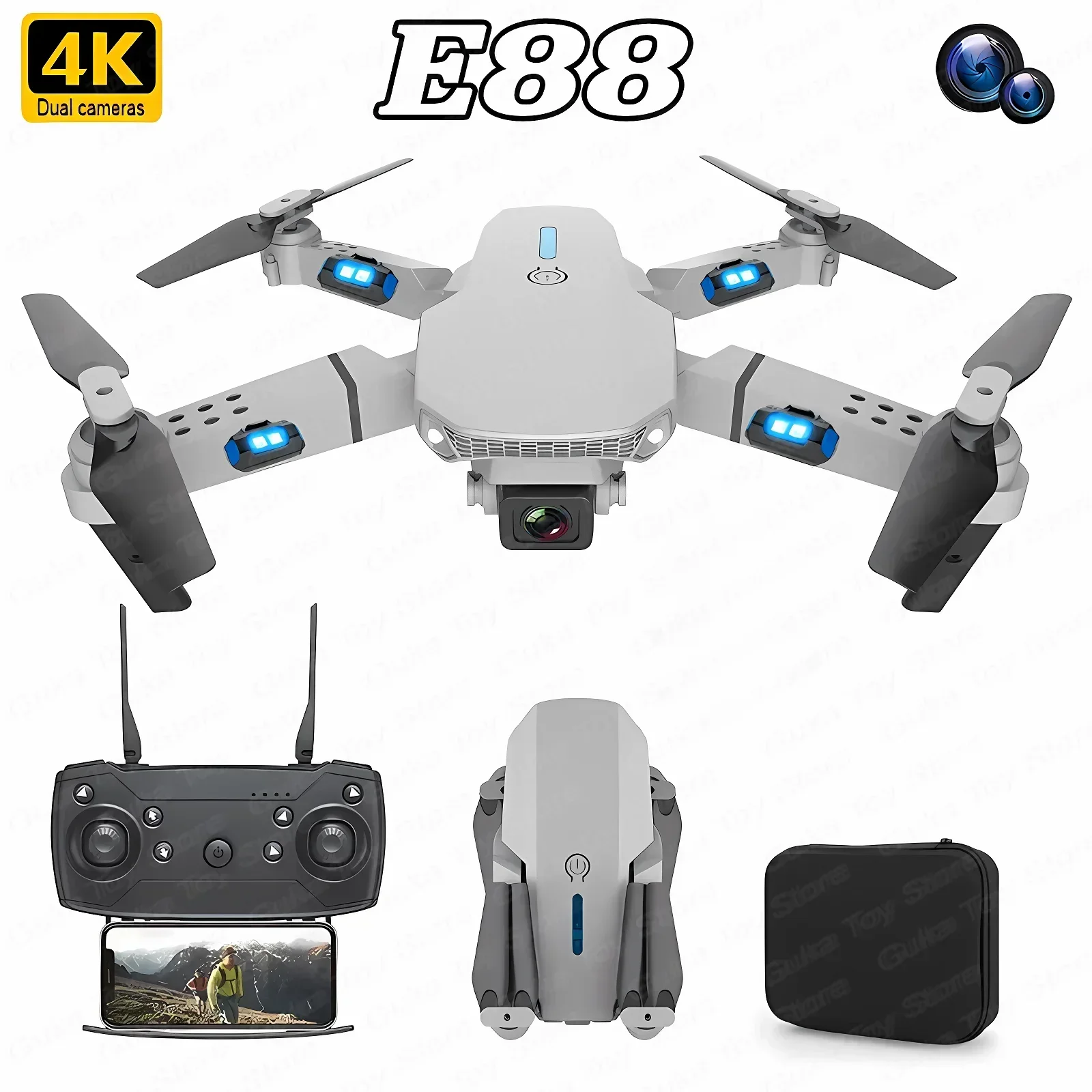 Drone Camera Night Vision - E88 Pro WIFI FPV Drone Wide