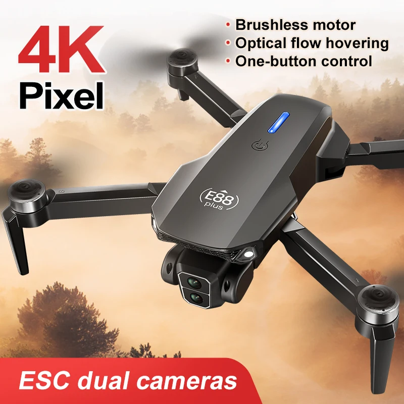 New E88 Plus Quadcopter Drone: - Drone Camera Night Vision ulasan dan harga