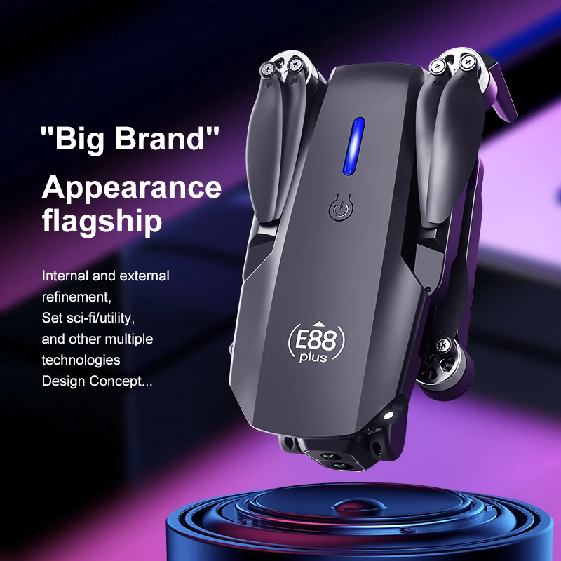 New E88 Plus Quadcopter Drone: - Drone Camera Night Vision ulasan dan harga