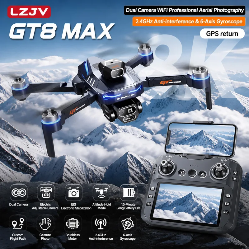 GT8 Max Foldable Drone 8K HD P - Drone Camera Night Vision ulasan dan harga